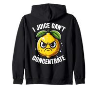 I Juice Cant Concentrate Angry Lemon Juego de Palabras Divertido Sudadera con Capucha