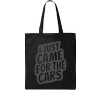 I Just Came for The Cars Sketch - Bolsa de algodón ecológico natural, color negro, Black, Talla única