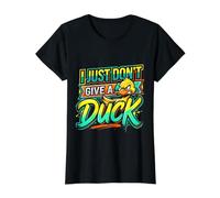 I Just Don't Give A Duck Sarcastic Animal Puns ||- Camiseta gráfica económica, Mujer, Negro, L