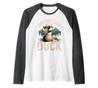 I Just Don't Give A Duck Sarcastic Animal Puns - Camiseta Manga Raglan