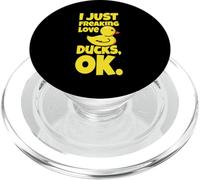 I Just Freaking Love Ducks Ok Pato de Goma PopSockets PopGrip para MagSafe