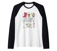 I Just Freaking Love Gardening For Garden Mom and Plant Lady Camiseta Manga Raglan