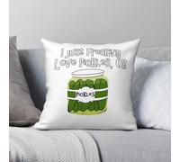I Just Freaking Love Pickles - Funda de almohada decorativa de poliéster y lino y terciopelo, con cremallera creativa