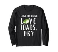 I Just Freaking Love Toads Anfibios Naturaleza Amante Vida Silvestre Manga Larga