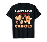 i just love Christmas and Cookies Baking Gingerbread Holiday Camiseta