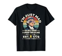 I Just Mad As Hell Cause I Love This Place Bandera Americana 4th Camiseta