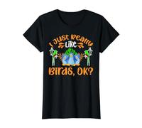 I Just Really Like Birds Ok for a Bird Watcher Camiseta gráfica económica, Mujer, Negro, M