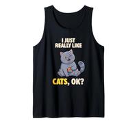 I Just Really Like Cats Ok Animal Lindo British Shorthair Cat Camiseta sin Mangas