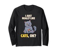 I Just Really Like Cats Ok Animal Lindo British Shorthair Cat Manga Larga