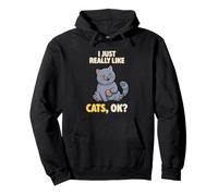 I Just Really Like Cats Ok Animal Lindo British Shorthair Cat Sudadera con Capucha