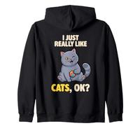 I Just Really Like Cats Ok Animal Lindo British Shorthair Cat Sudadera con Capucha