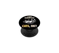 I Just Really Like Cats Ok Animal Lover Lindo Gato Bicolor PopSockets PopGrip Adhesivo