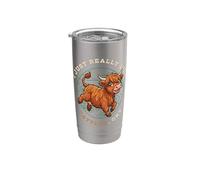 I Just Really Like Cattles Ok Animal de granja Lindo Vaca de las Tierras Altas Vaso térmico de acero inoxidable de doble pared