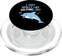 I Just Really Like Dolphins Me Gustan Mucho los Delfines PopSockets PopGrip para MagSafe