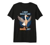 I Just Really Like Ducks Ok Animal Lindo Indian Runner Duck Camiseta Premium