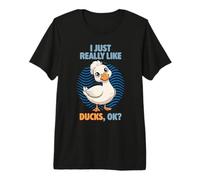 I Just Really Like Ducks Ok Aves acuáticas Animal Crestado Pato Camiseta Premium