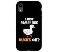 I Just Really Like Ducks, OK Funny Duck Animal Lover Carcasa para iPhone XR