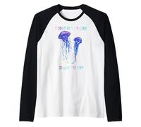 I Just Really Like Jellyfish, OK? Watercolor Fish, JellyFish Camiseta Manga Raglan