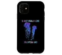 I Just Really Like Jellyfish, OK? Watercolor Fish, JellyFish Carcasa para iPhone 11