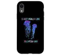 I Just Really Like Jellyfish, OK? Watercolor Fish, JellyFish Carcasa para iPhone XR