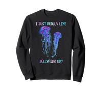 I Just Really Like Jellyfish, OK? Watercolor Fish, JellyFish Sudadera