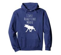 I Just Really Like Moose, Ok? Alce Funny Animal Camping Sudadera con Capucha