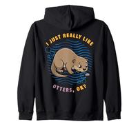 I Just Really Like Otters Ok Animales Marinos Nutria recubierta Lisa Sudadera con Capucha