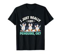 I Just Really Like Penguins Kids Girl Boys Women Penguin Camiseta