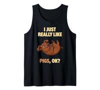 I Just Really Like Pigs Ok Animal de Granja Lindo Cerdo Duroc Camiseta sin Mangas