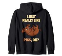I Just Really Like Pigs Ok Animal de Granja Lindo Cerdo Duroc Sudadera con Capucha