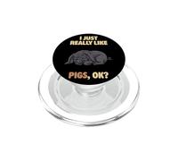I Just Really Like Pigs Ok Animal de Granja Lindo Meishan Pig PopSockets PopGrip para MagSafe