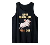 I Just Really Like Pigs Ok Animal de Granja Lindo Yorkshire Pig Camiseta sin Mangas