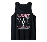 I Just Really Love Patinaje Artístico Mujer Divertida Patinadora sobre Hielo Camiseta sin Mangas