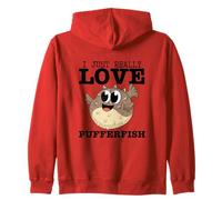 I Just Really Love Pufferfish Divertidos Peces Globo Sudadera con Capucha