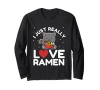 I Just Really Love Ramen Cat Kawaii Anime Fideos japoneses Manga Larga
