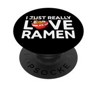 I Just Really Love Ramen Kawaii Anime Fideos japoneses PopSockets PopGrip Adhesivo