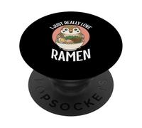 I Just Really Love Ramen Sparrow Noodles Bowl Cup Sopa Japón PopSockets PopGrip Adhesivo