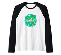 I Just Wanna Escape - Gráfico Tropical Peculiar Camiseta Manga Raglan