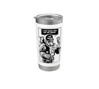 I Just Wanna Give You The Creeps Dead Goth Skull Astronauta Vaso térmico de acero inoxidable de doble pared