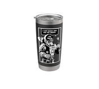 I Just Wanna Give You The Creeps Dead Goth Skull Astronauta Vaso térmico de acero inoxidable de doble pared