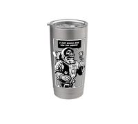 I Just Wanna Give You The Creeps Dead Goth Skull Astronauta Vaso térmico de acero inoxidable de doble pared