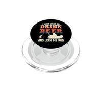 I Just Want To Drink Beer and Jerk My Rod Fishing Beer Lover PopSockets PopGrip para MagSafe