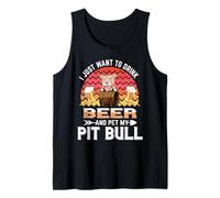 I Just Want to Drink Beer and Pet My Pit Bull Dog Lover Camiseta sin Mangas