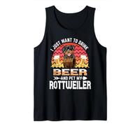 I Just Want to Drink Beer and Pet My Rottweiler Dog Lover Camiseta sin Mangas