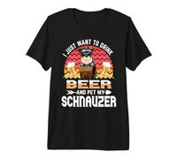 I Just Want to Drink Beer and Pet My Shih Tzu Dog Lover Camiseta Premium