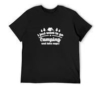 I Just Want To Go Camping and Take Naps Tent Camper Mens Cotton Tshirt Size 3XL