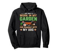 I Just Want to Work in my Garden and Hang out with my Dog Sudadera con Capucha