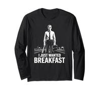 I Just Wanted Breakfast Funny Meme Diseño Gráfico Manga Larga