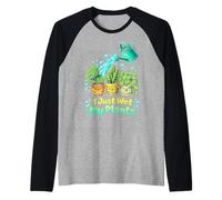 I Just Wet My Plants Funny Gardening Pun Houseplant Lover Camiseta Manga Raglan