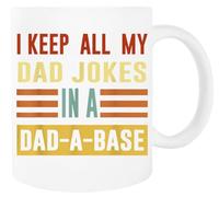 I Keep All My Dad Jokes Blanca Taza De Cerámica Para Beber